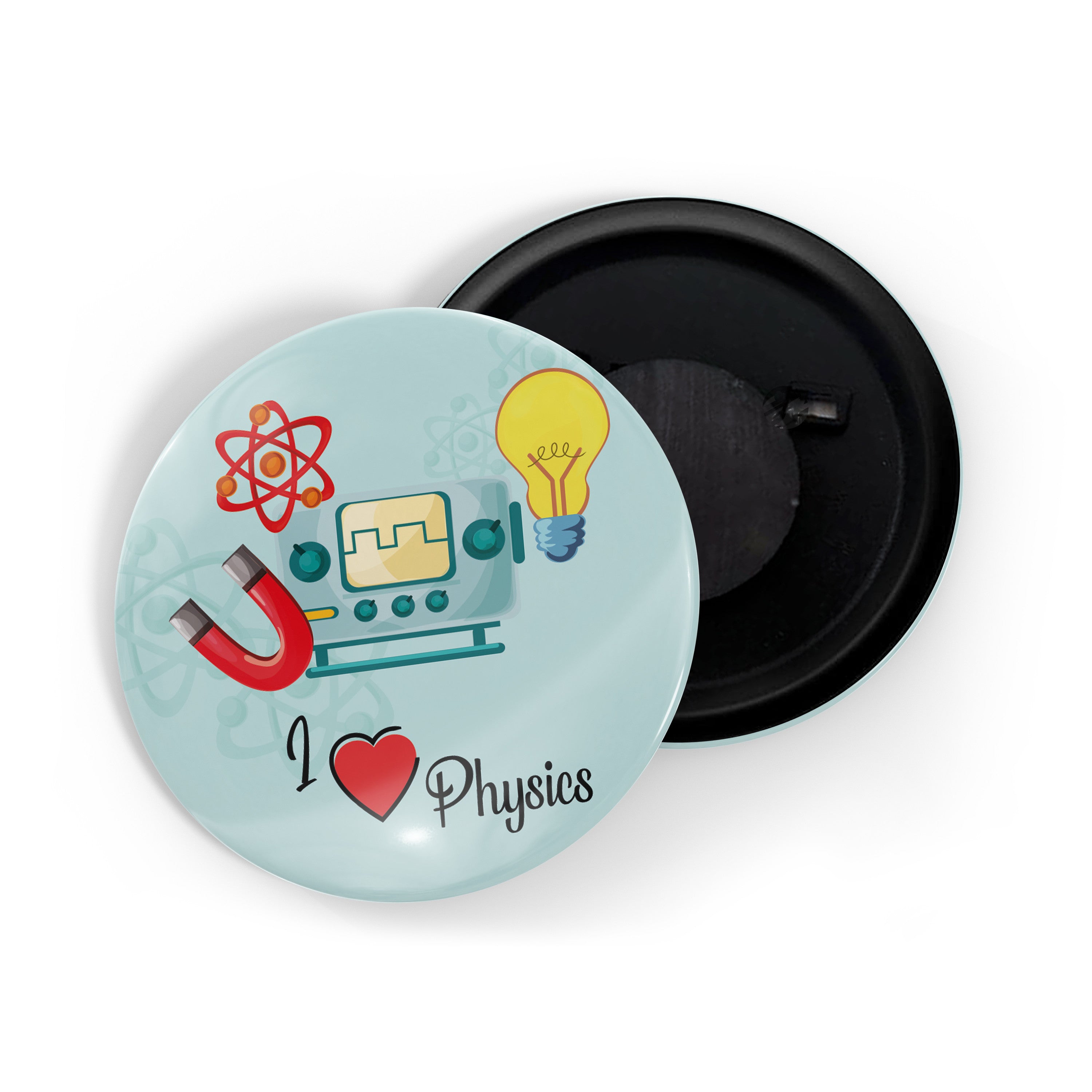 dhcrafts Fridge Magnet Multicolor I Love Physics Glossy Finish Design Pack of 1 (58mm)